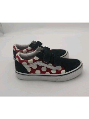 Vans Kids Old Skool Minnie Mouse Polka Dot Sneakers Size 3 Black
